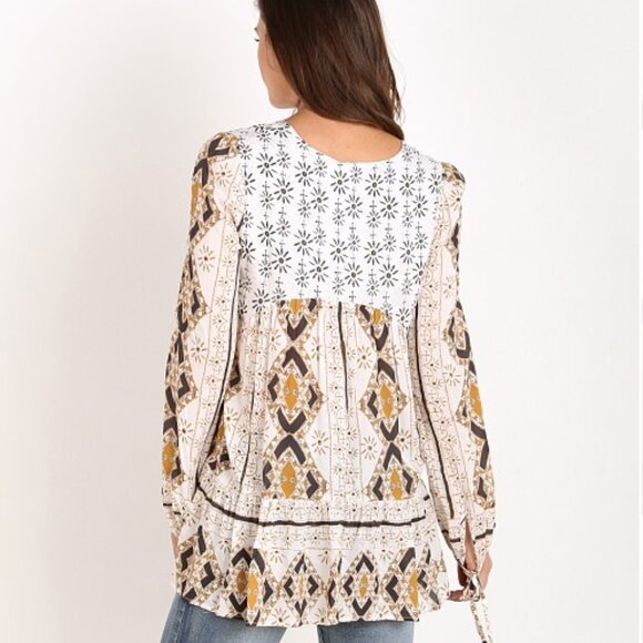 FREE PEOPLE BEIGE DOWN BY THE BAY TUNIC - Picture 2 of 7